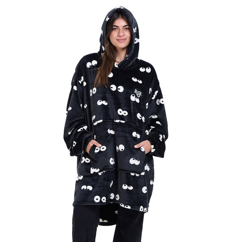 Snuggs Blanket Hoodie Black Eyes